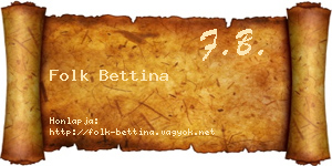 Folk Bettina névjegykártya