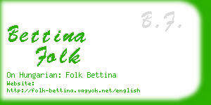 bettina folk business card